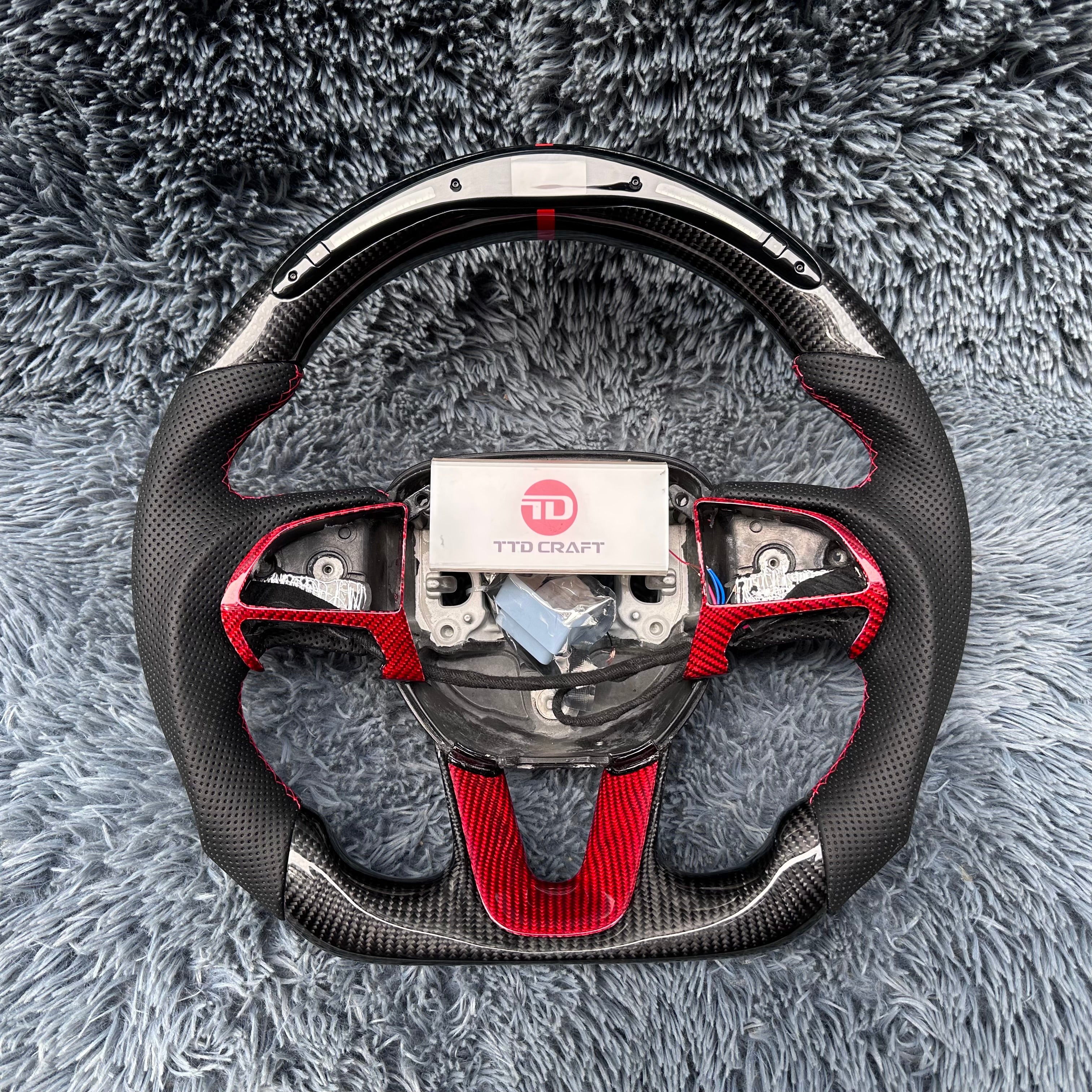 For Dodge 2015-2024 Charger Custom LED Carbon Fiber Steering Wheel