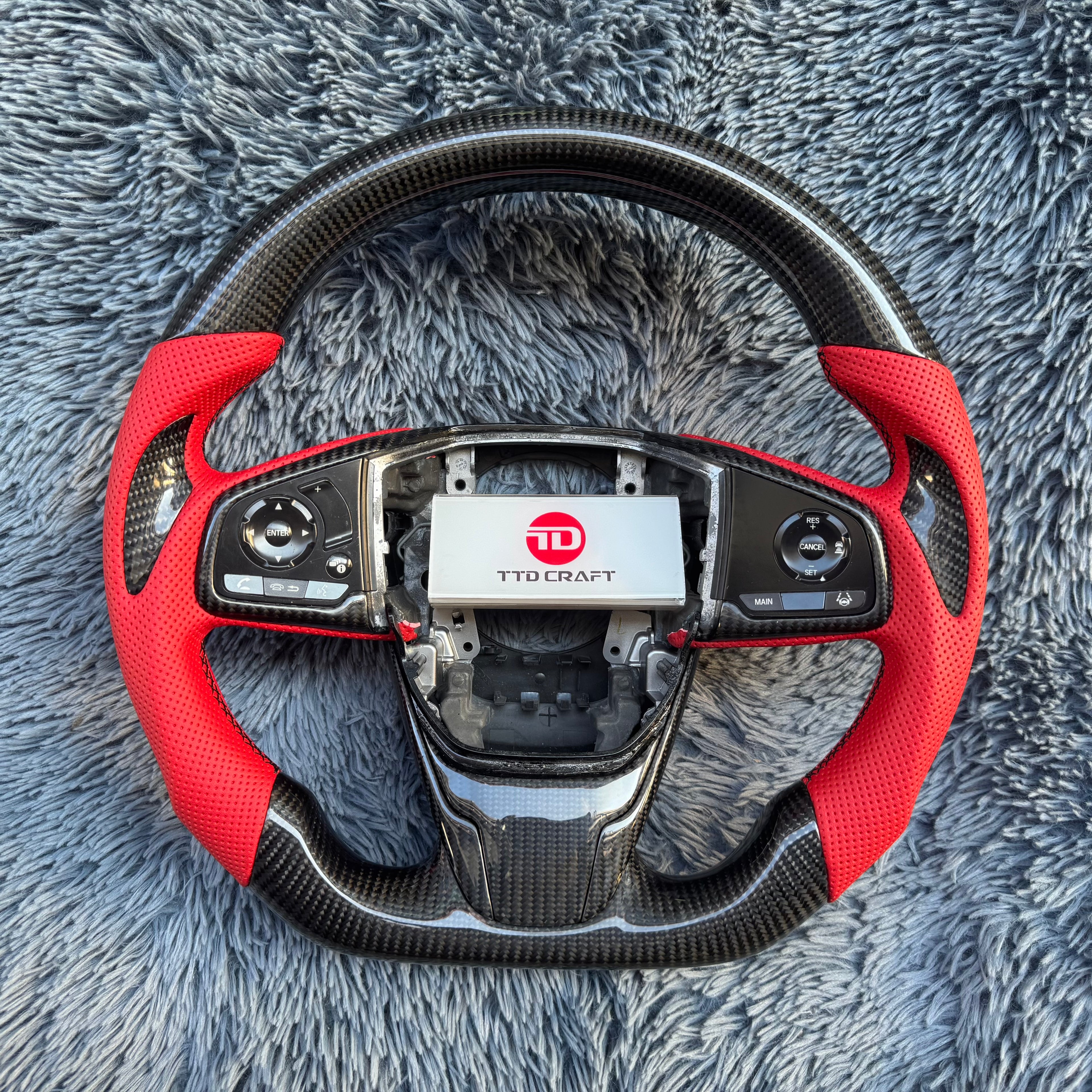 For Honda 5th gen CRV 2017-2018 LED Carbon Fiber Steering Wheel