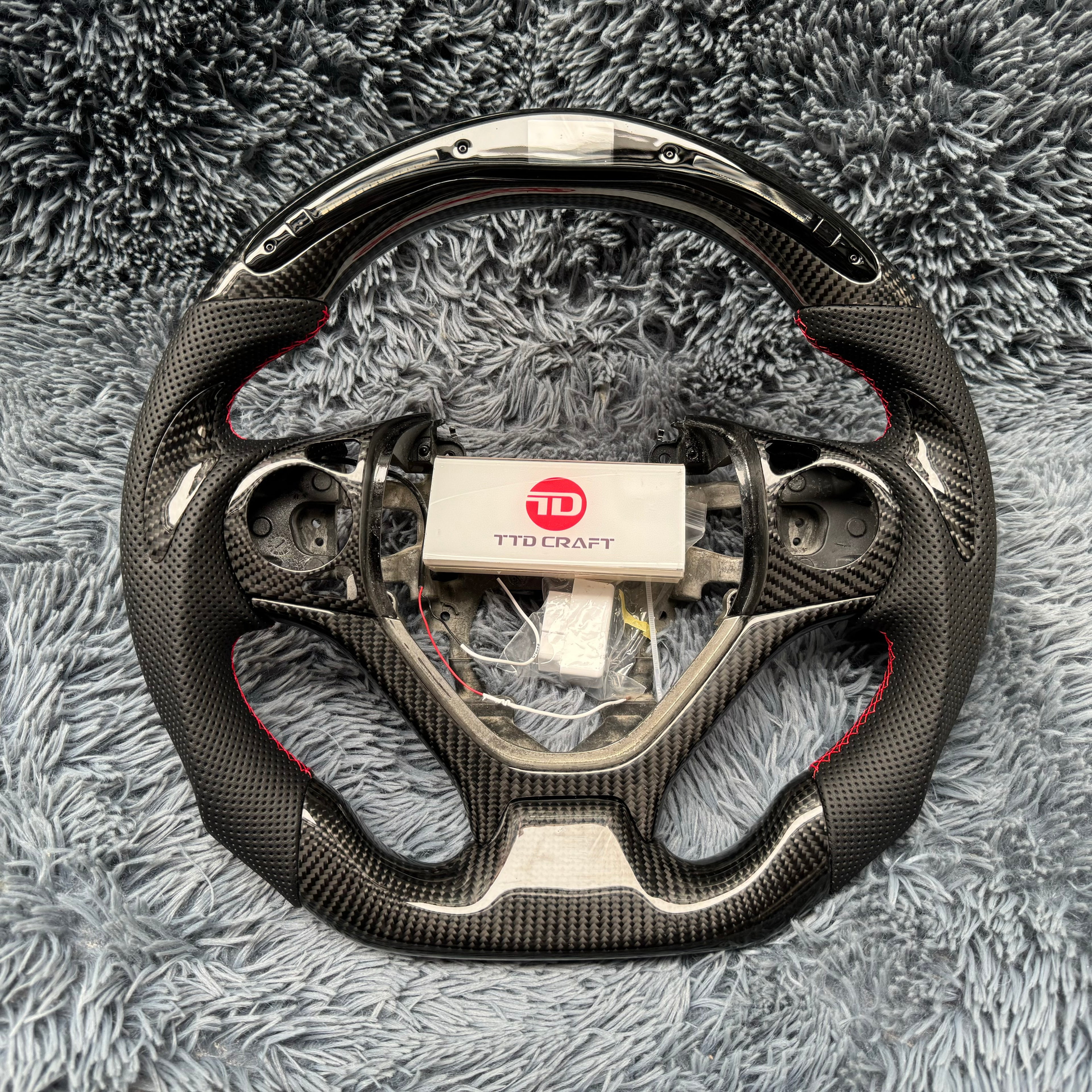 For Honda 9th gen Civic 2012-2015 Led Carbon Fiber Steering Wheel