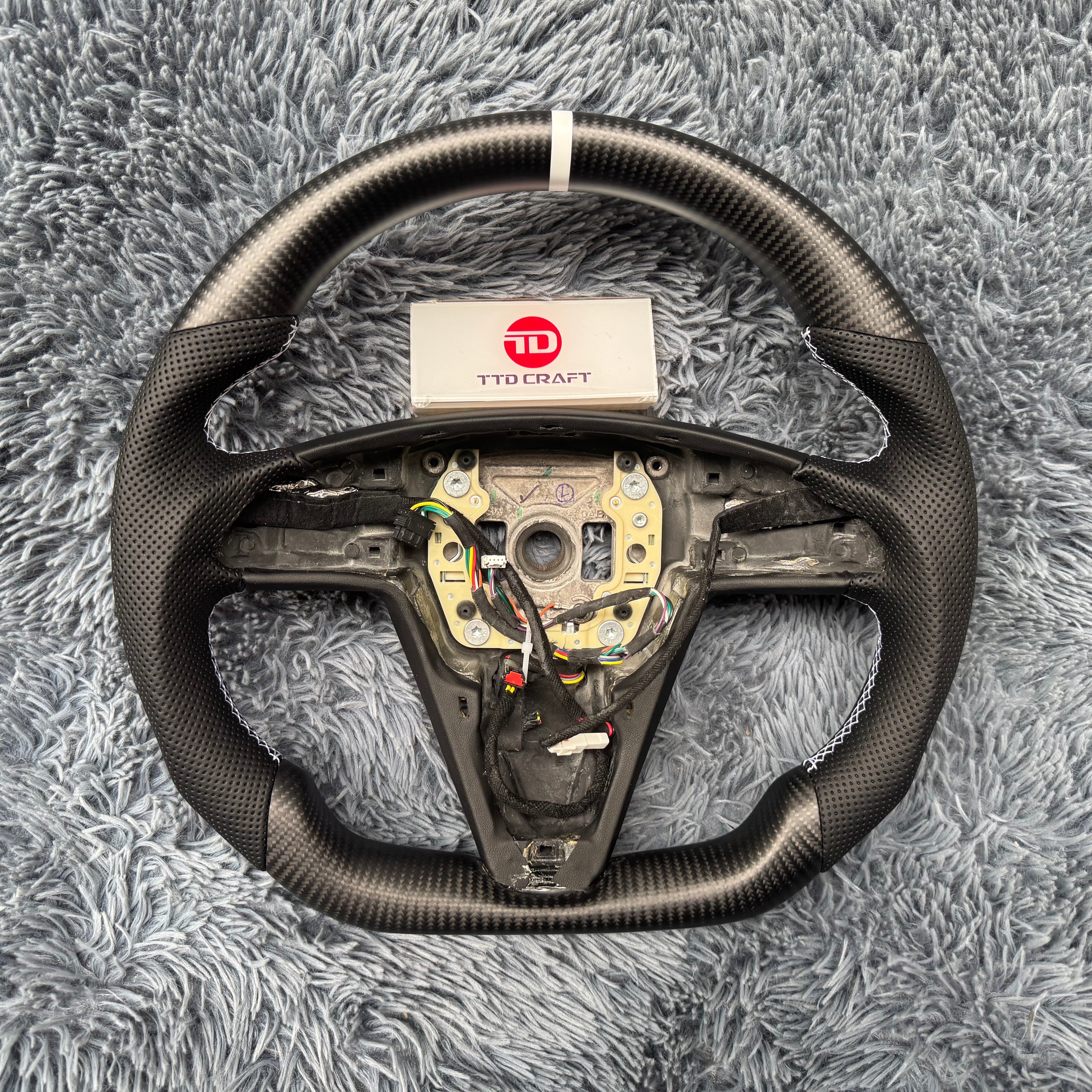 For Tesla Model S / X Carbon Fiber Steering Wheel