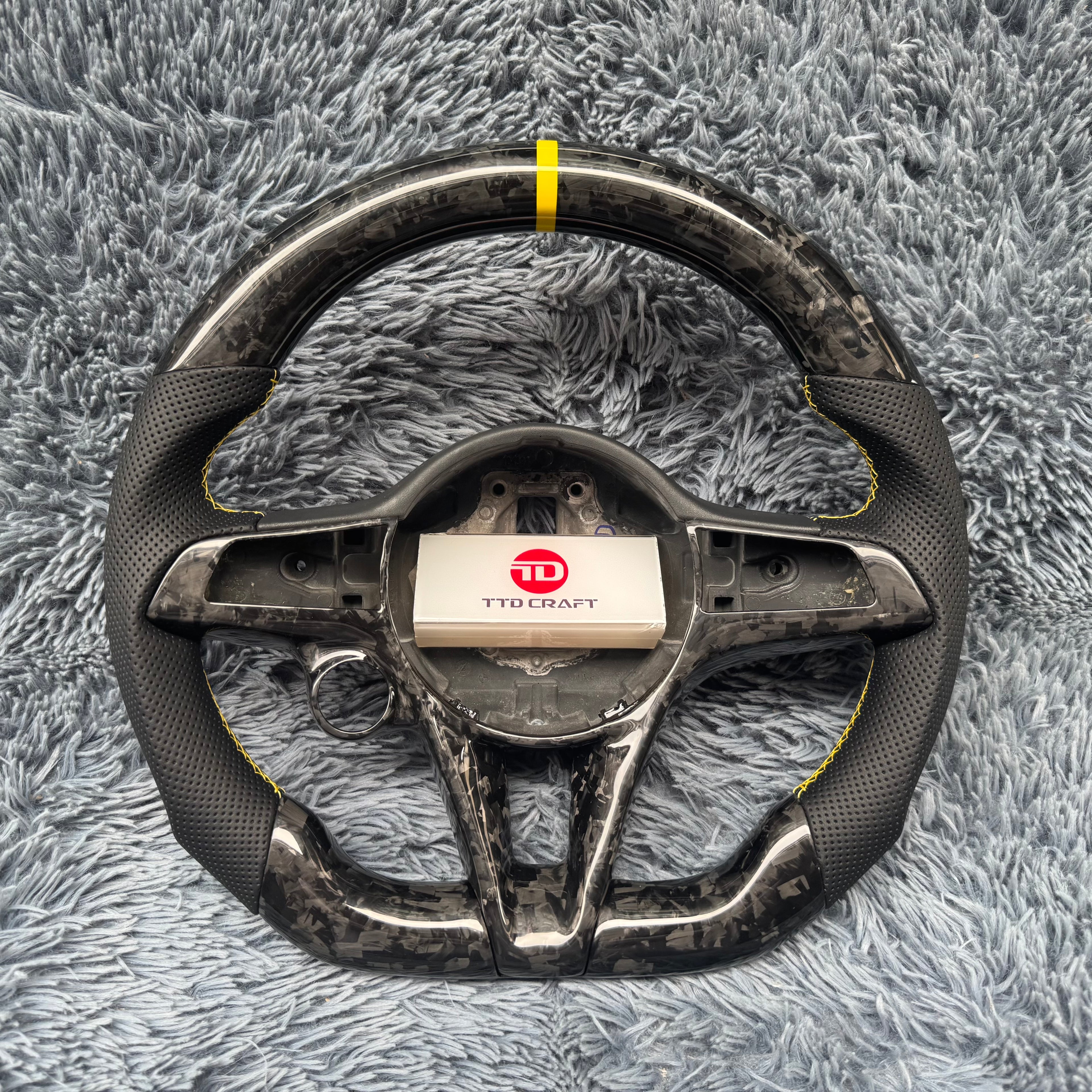 For Alfa Romeo 2017-2021 Giulia Stelvio Forged  Carbon Fiber Steering Wheel