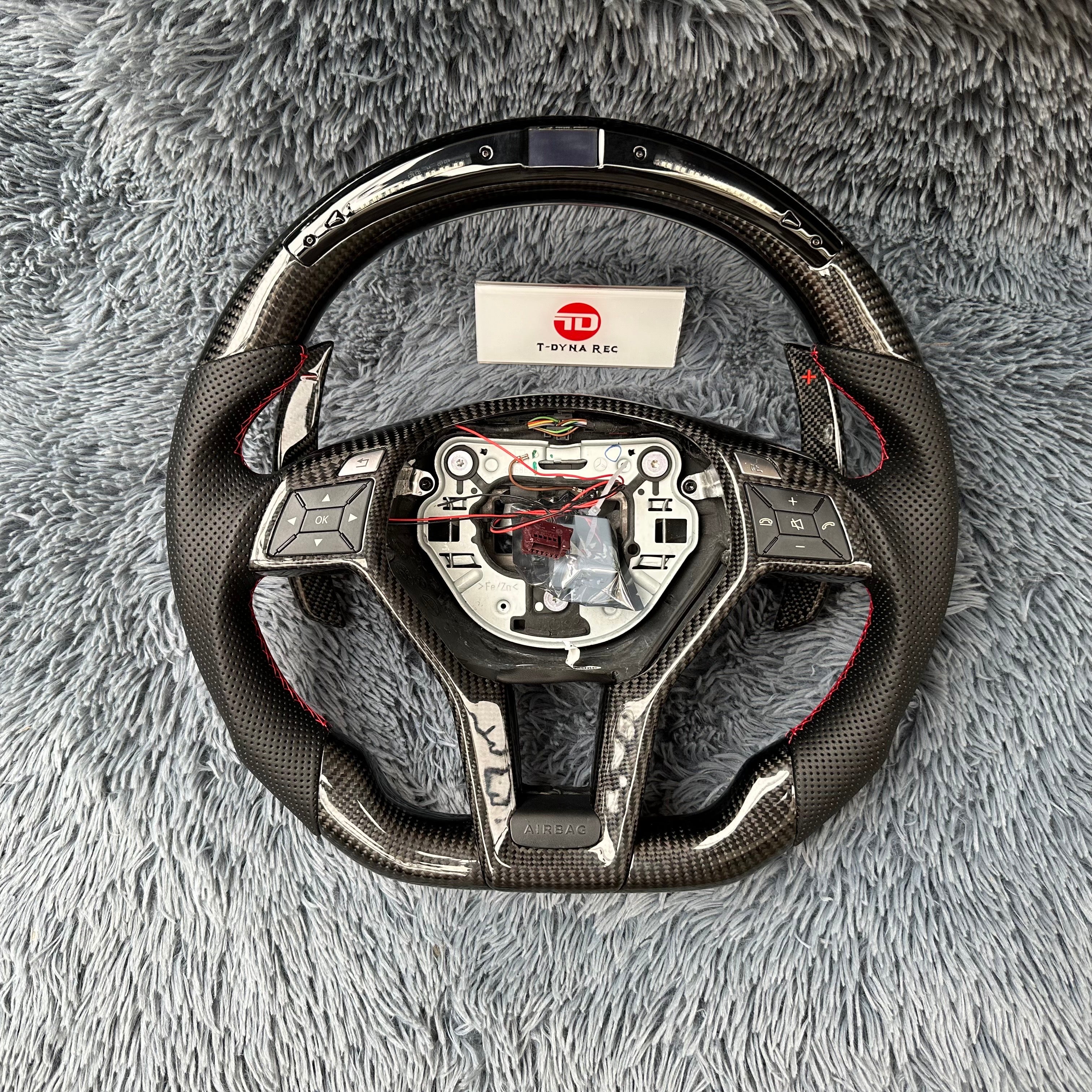 For Mercedes W204 C63 W212 W218 W207 Led Carbon Fiber Steering Wheel