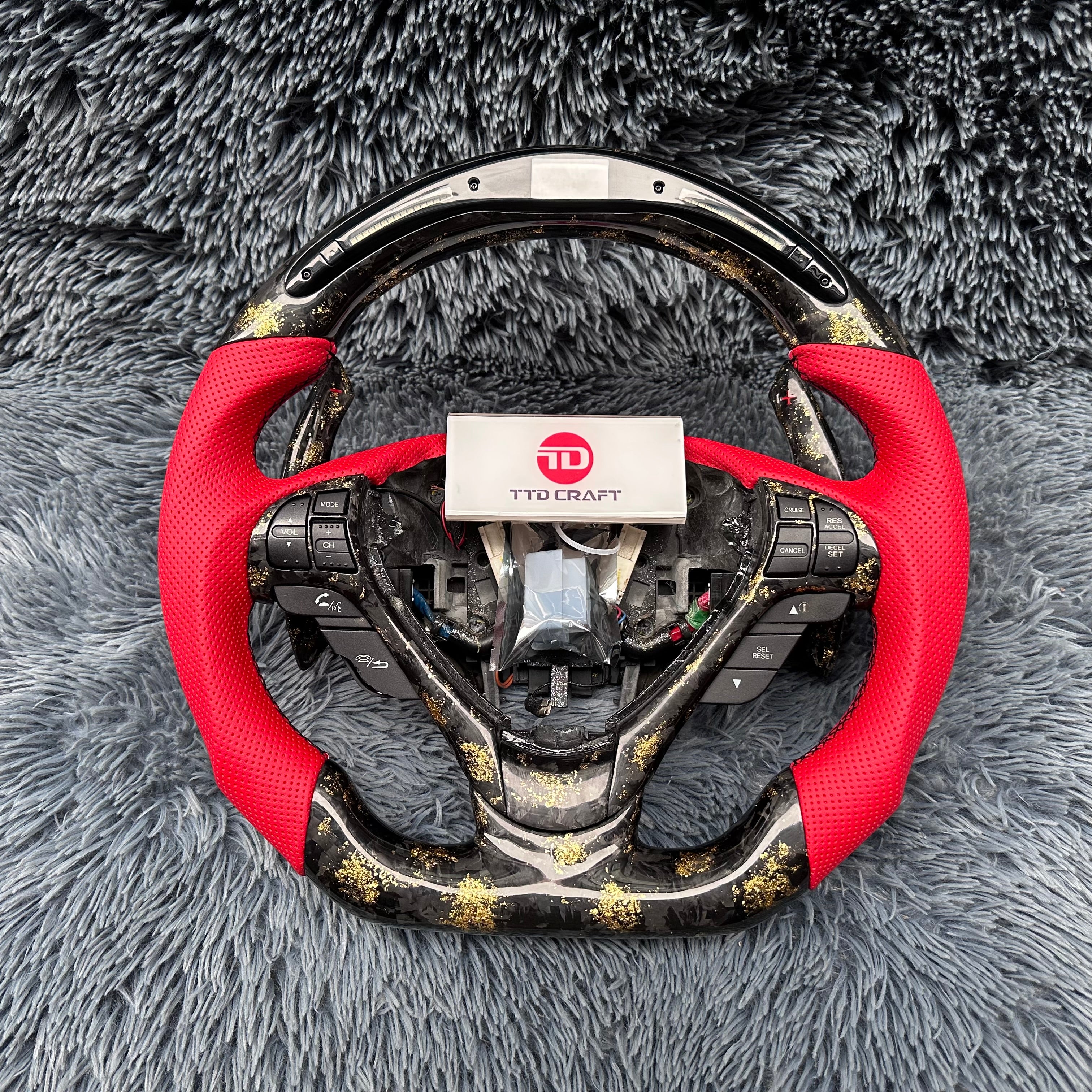 For Acura 2009-2014 TL LED Carbon Fiber Steering Wheel