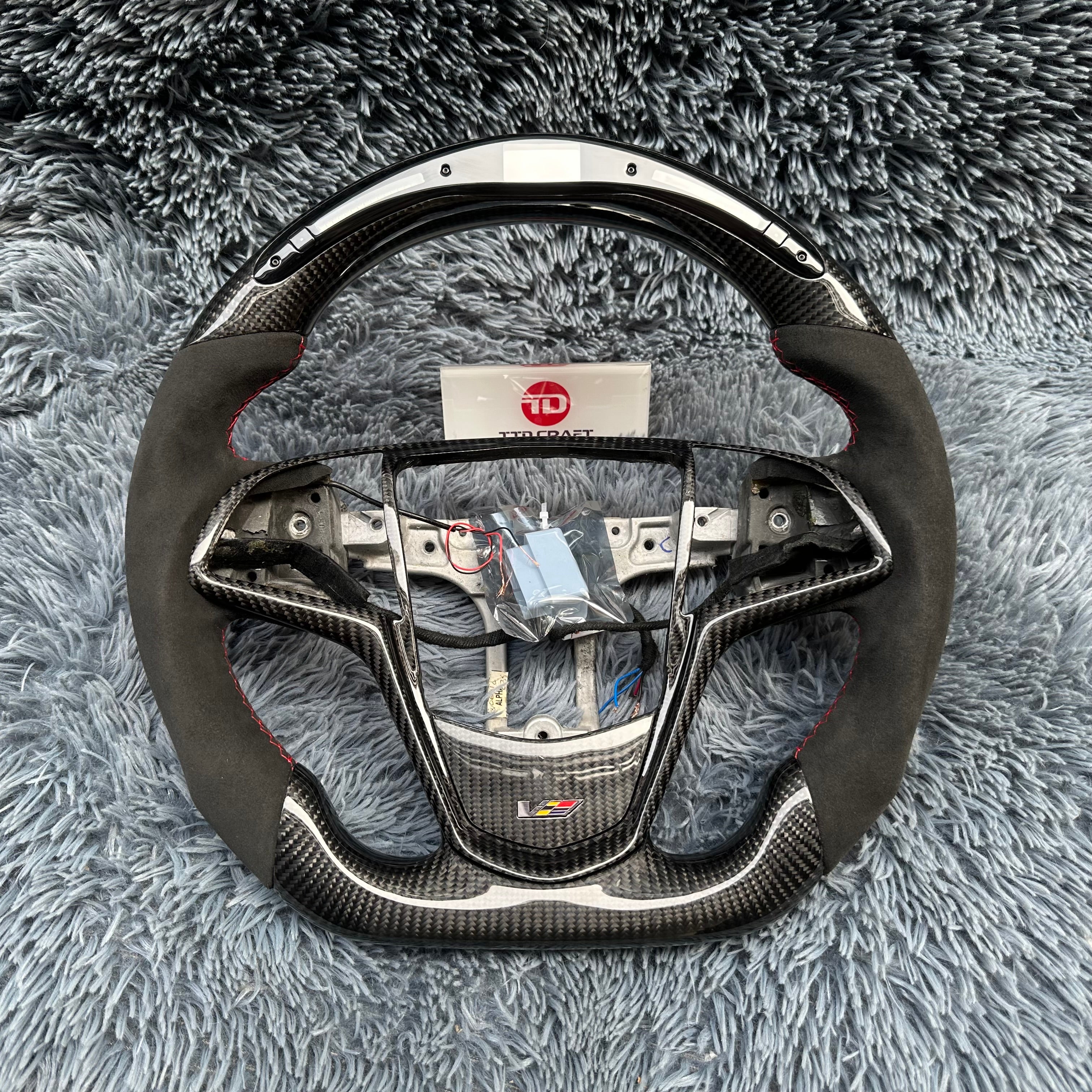 For Cadillac 2015-2019 CTS CTS-V | 2013-2019 ATS ATS-V Led Carbon Fiber Steering Wheel