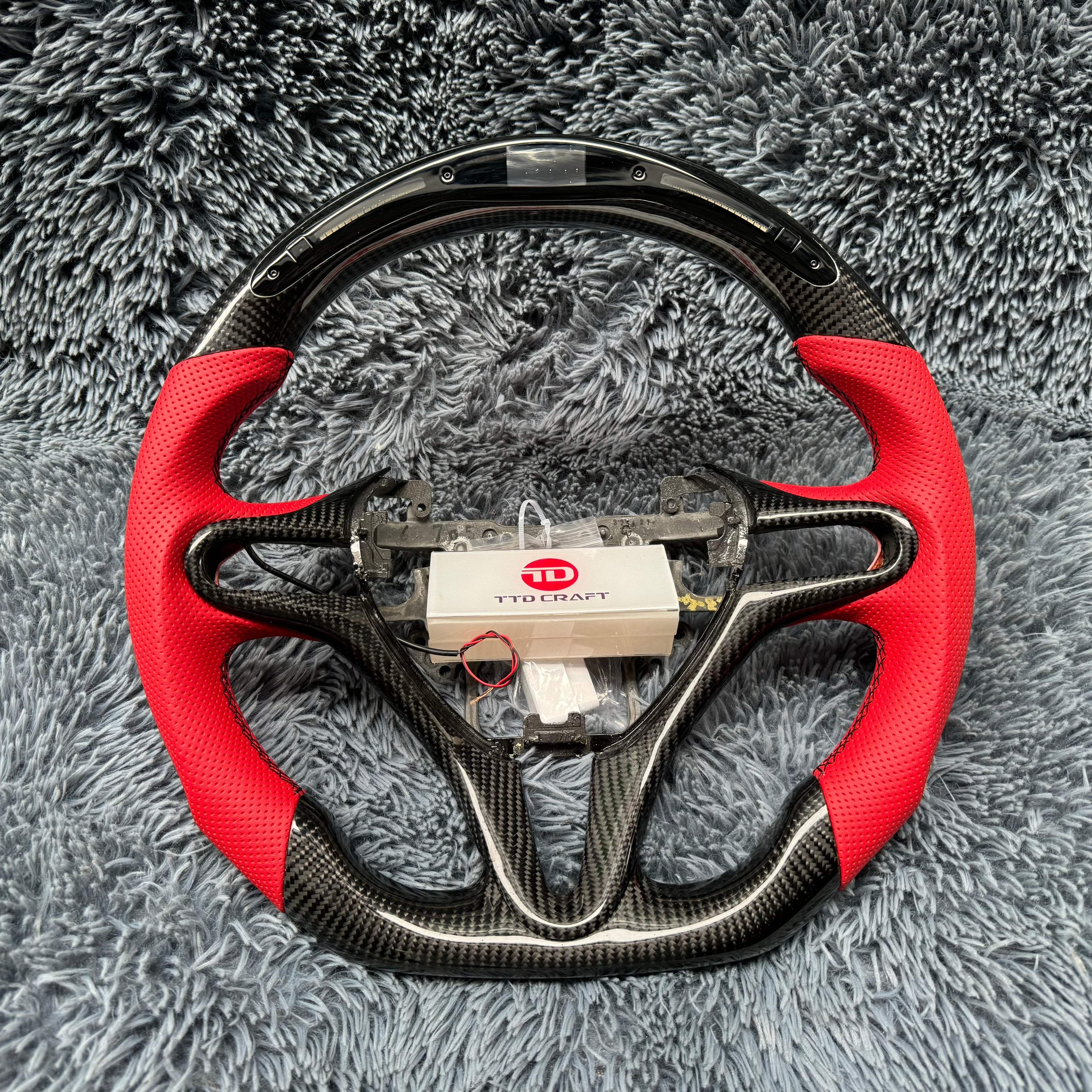 For Honda 8th gen Civic 2006-2011 LED Carbon Fiber Steering Wheel