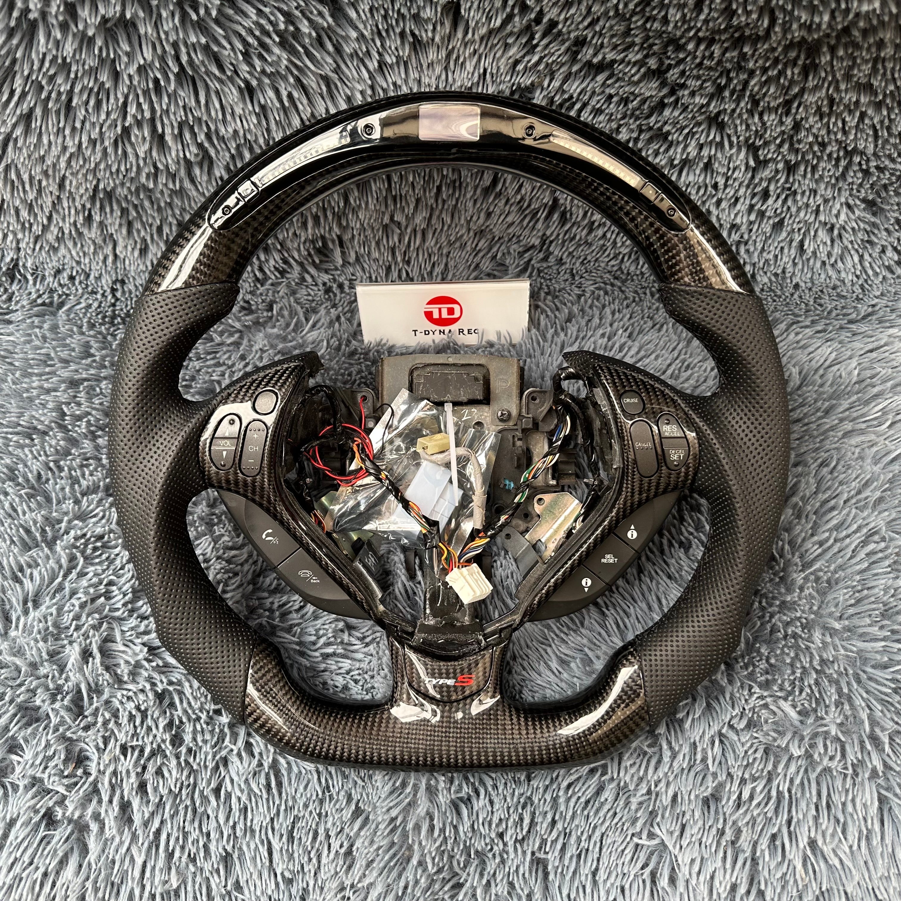 For Acura 2007 2008 TL LED Carbon Fiber Steering Wheel