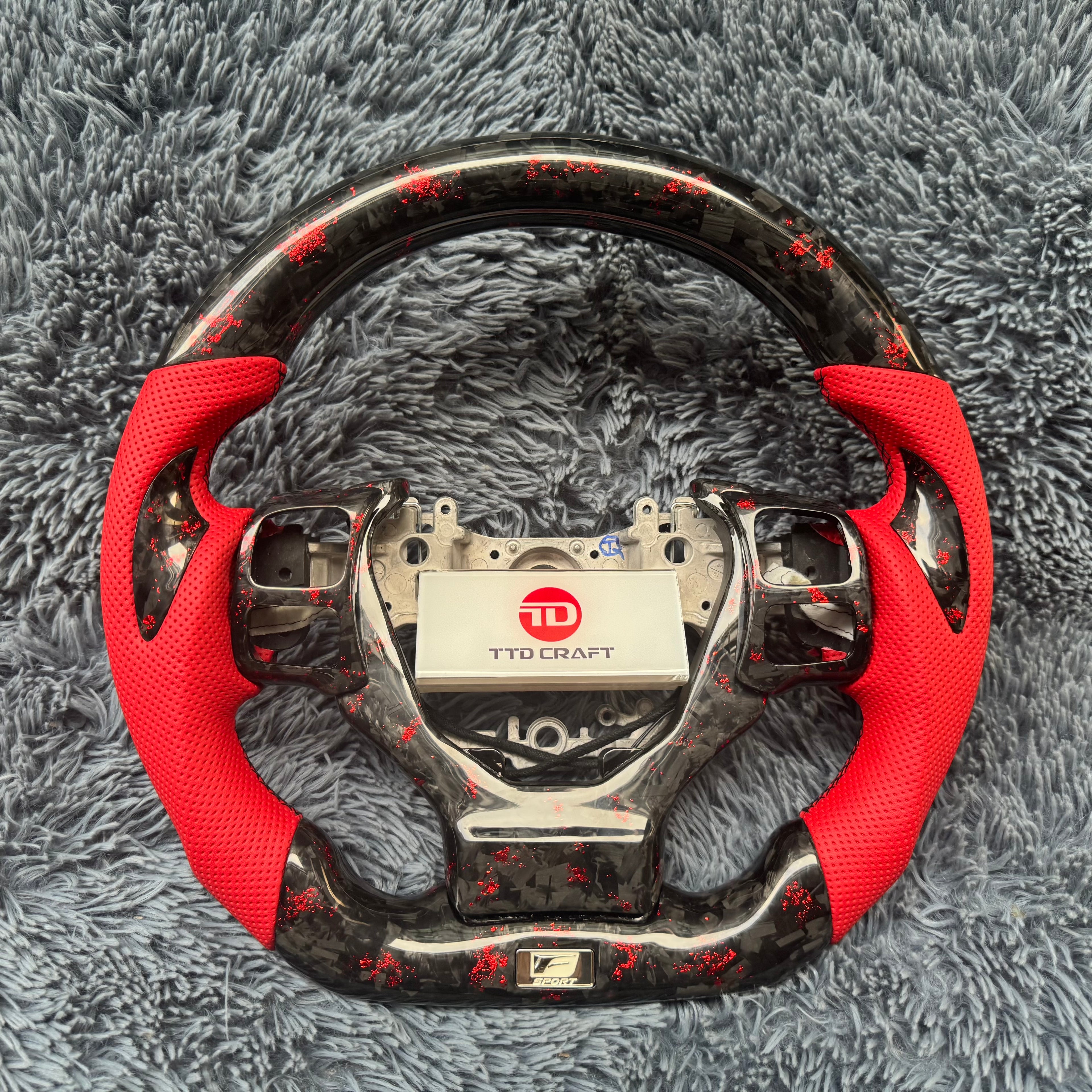 For Lexus 2014-2025 IS CT200h NX RC RCF Forged Carbon Fiber Steering Wheel
