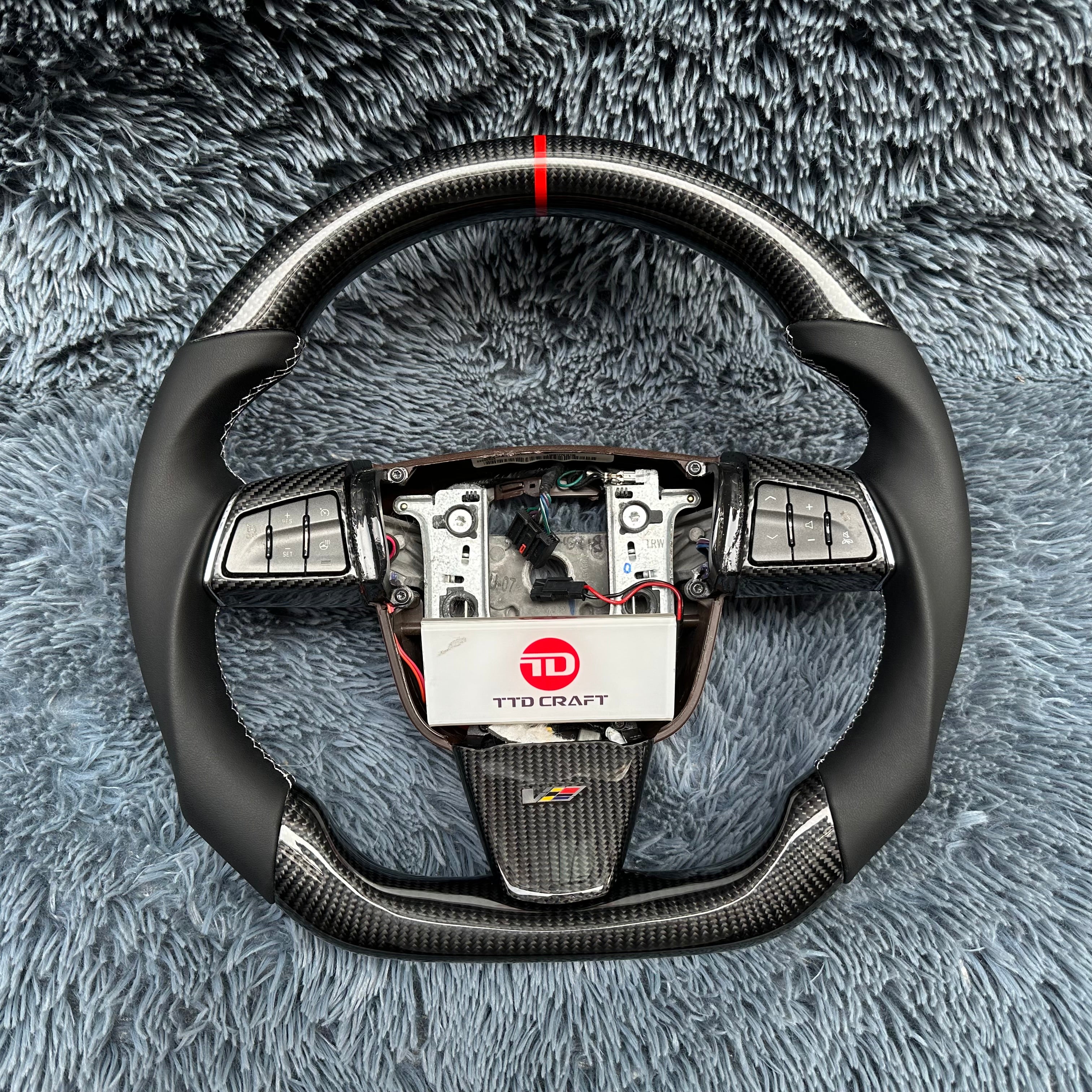 For 2008-2013 Cadillac V2 CTS-V CTS  Carbon Fiber Steering Wheel