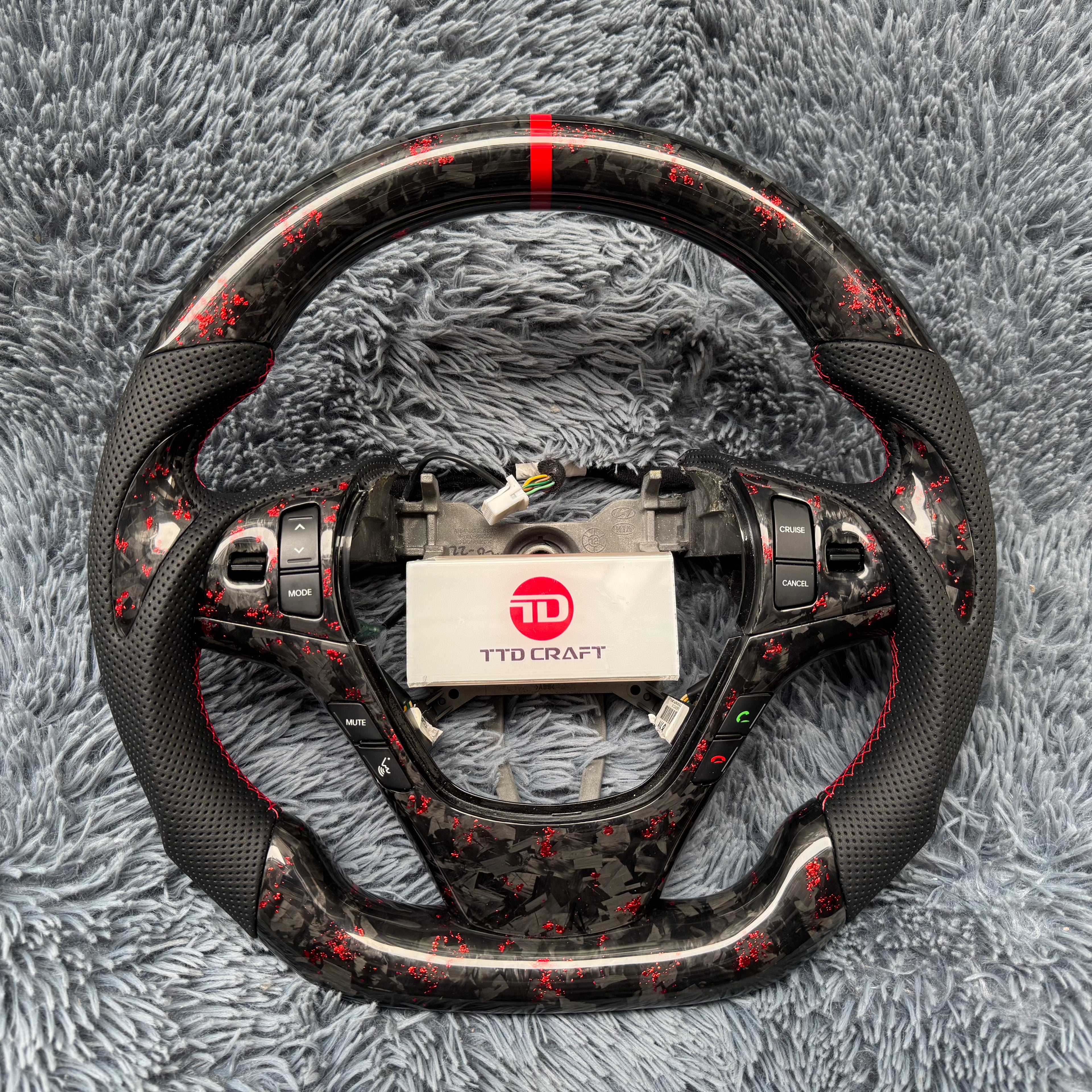 For Hyundai 2009-2016 Genesis Coupe Forged Carbon Fiber Steering Wheel