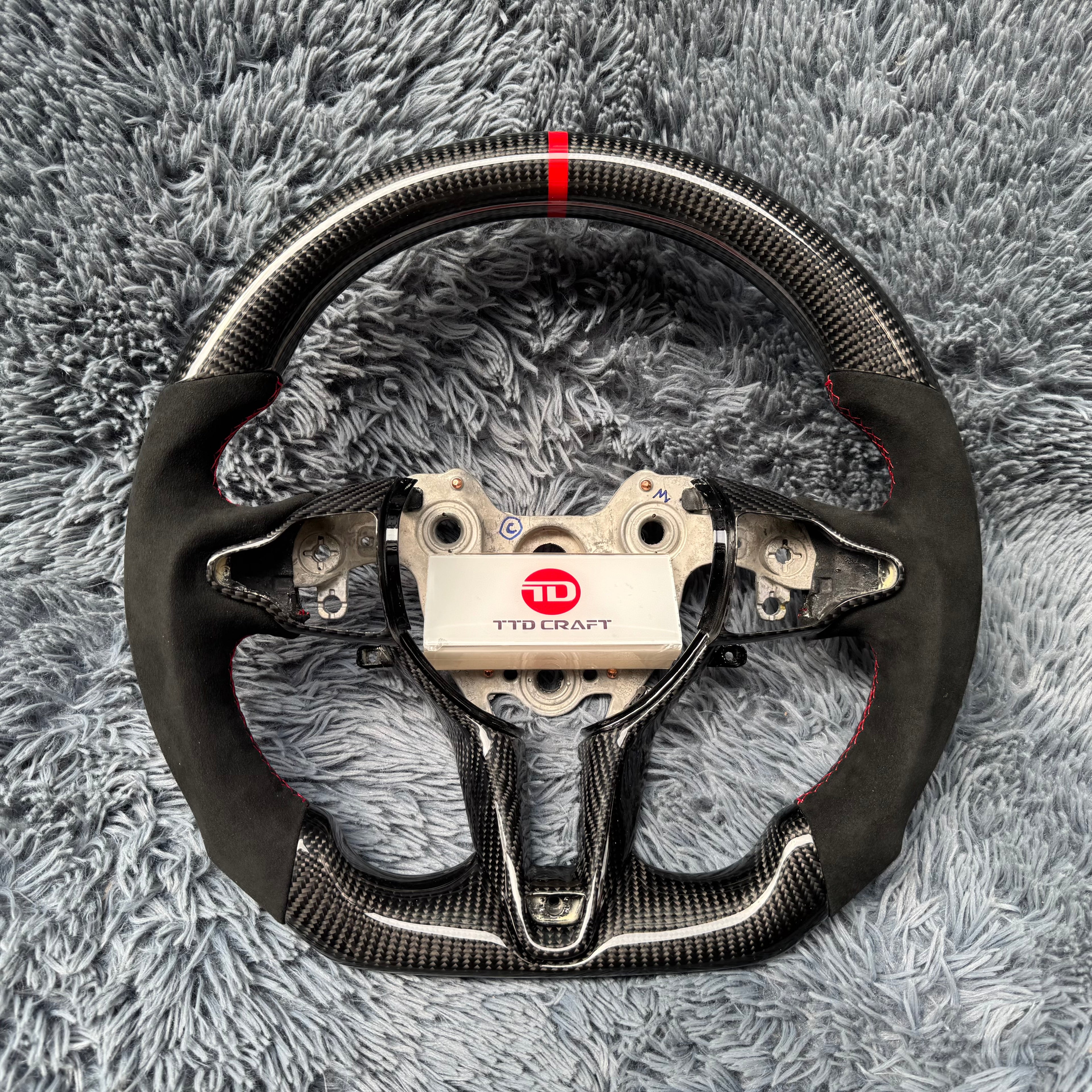 For Elantra N/I20N/I30N 2020-2026 Carbon Fiber Steering Wheel
