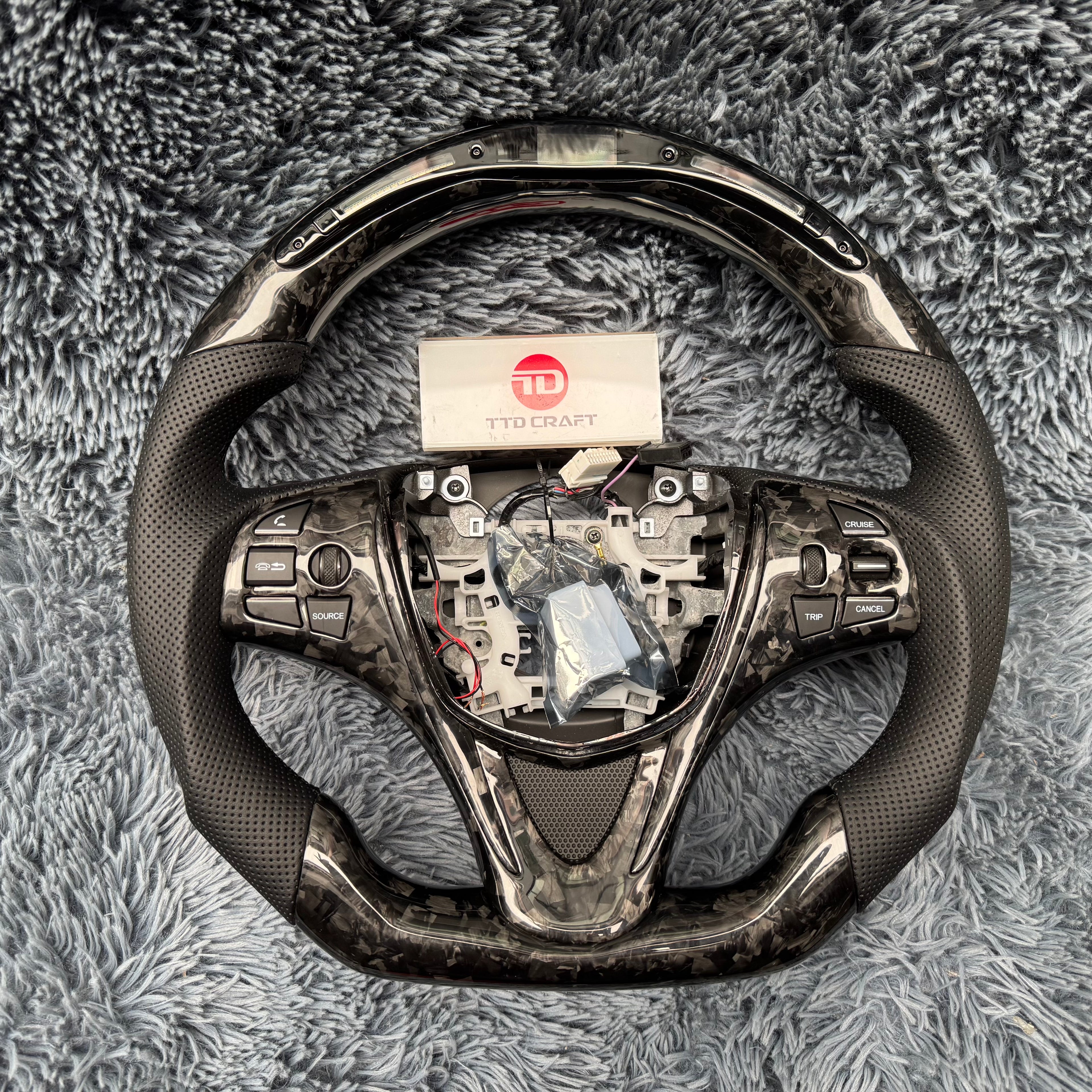 For Acura 2015-2020 TLX/ MDX LED Carbon Fiber Steering Wheel