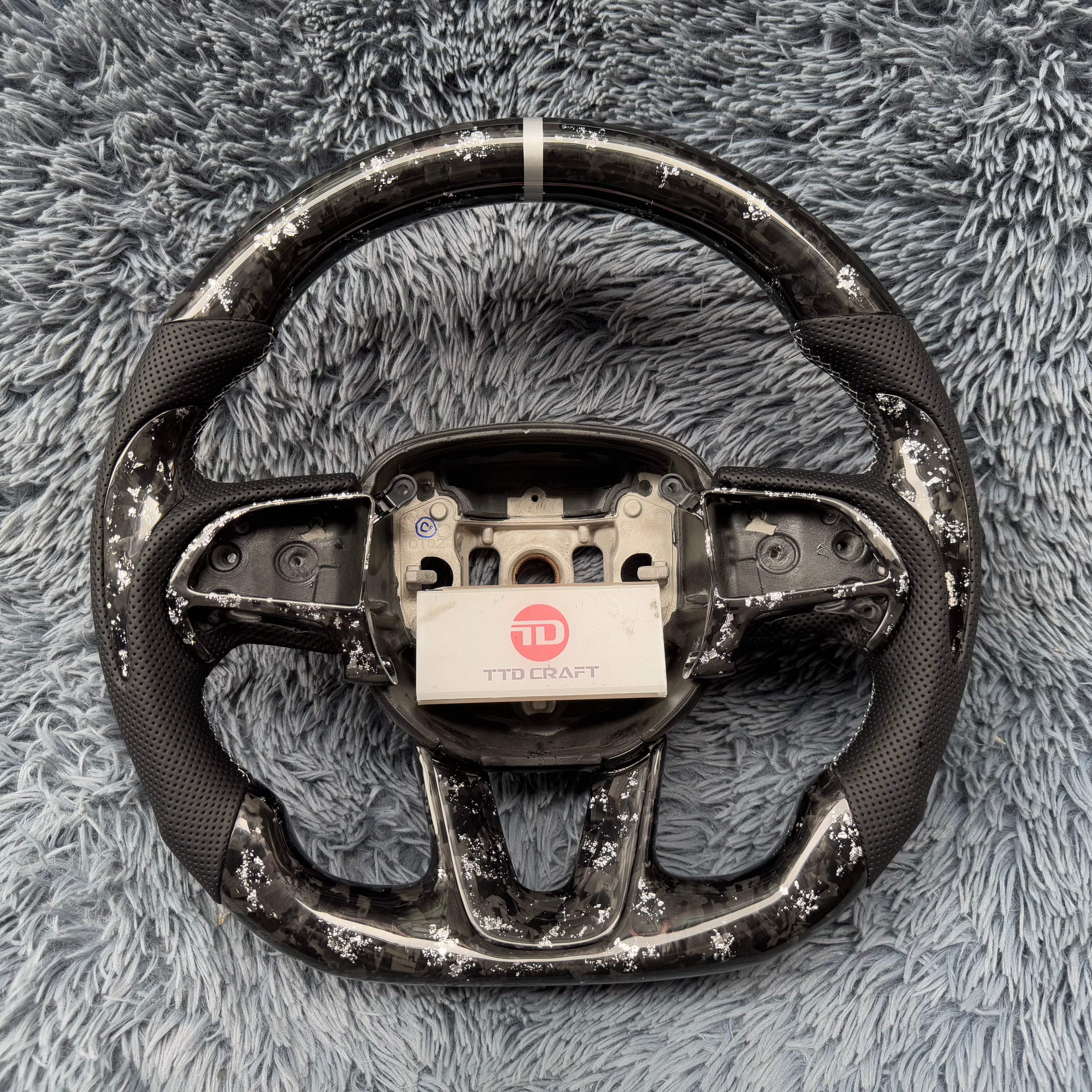 For Dodge 2015-2024 Charger Forged Carbon Fiber Steering Wheel