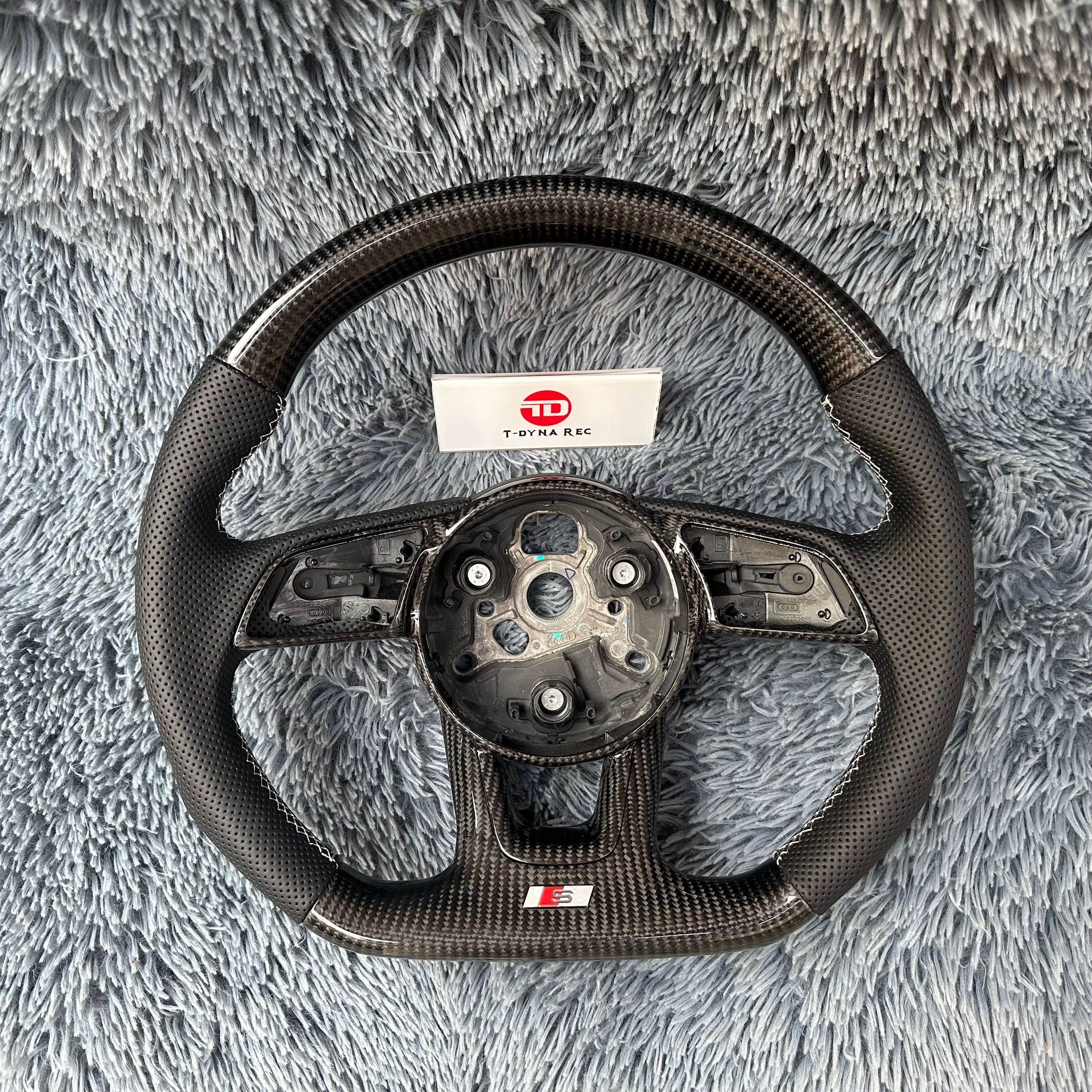 For Audi B9 A3/S3/RS3 A4/S4 A5/S5/RS5 Carbon Fiber Steering Wheel