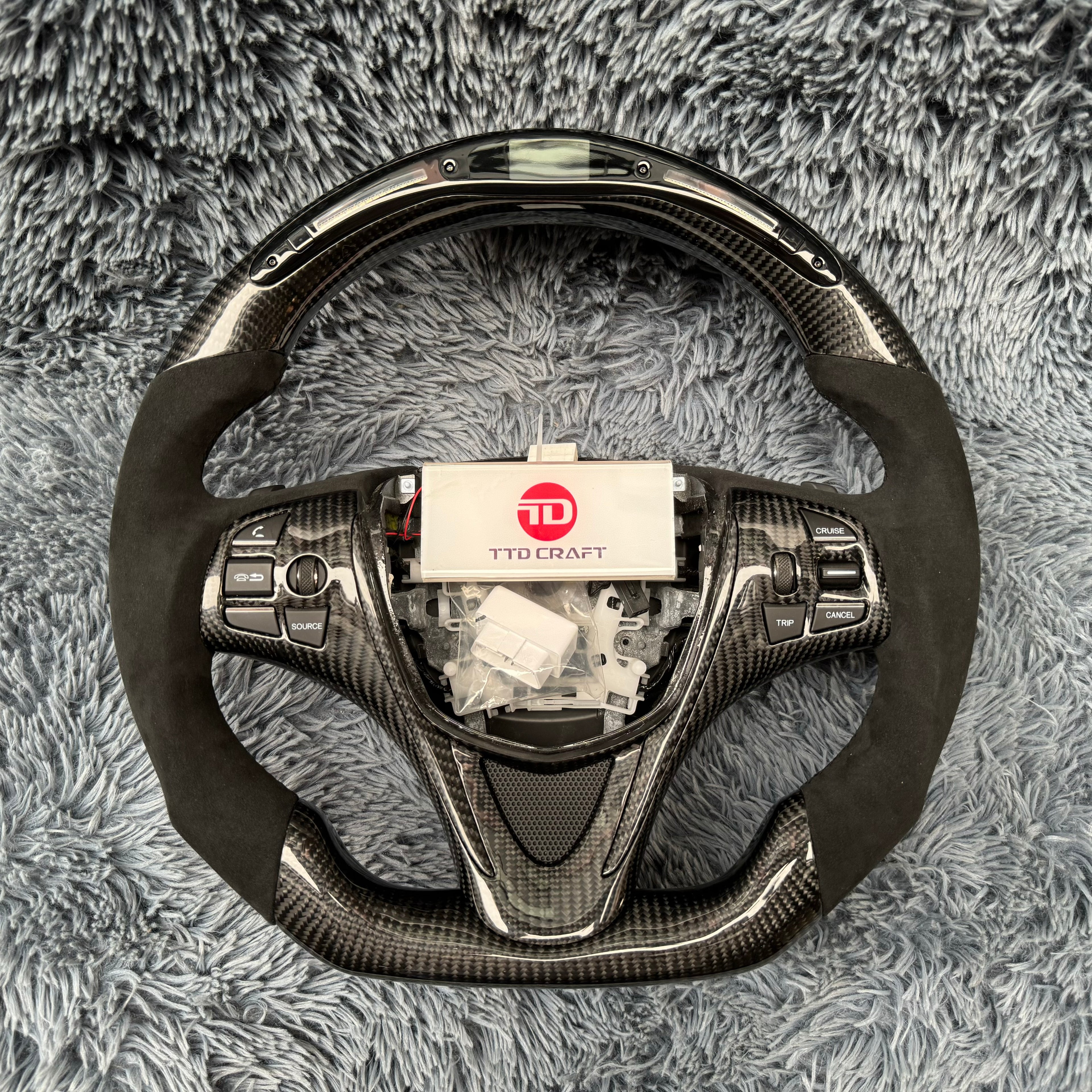 For Acura 2015-2020 TLX/ MDX LED Carbon Fiber Steering Wheel
