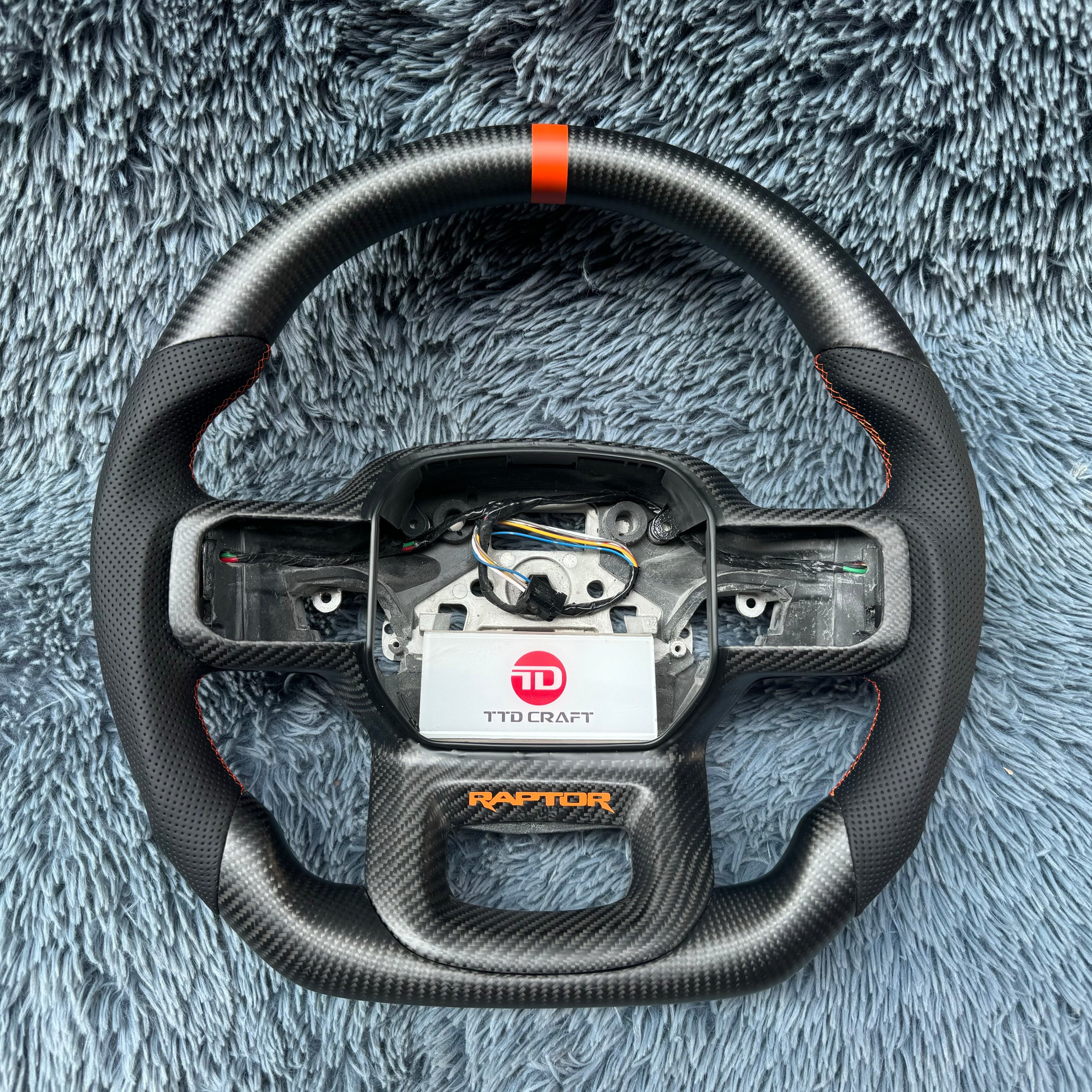 For Ford 2021 -2026 F150 Raptor Carbon Fiber Steering Wheel