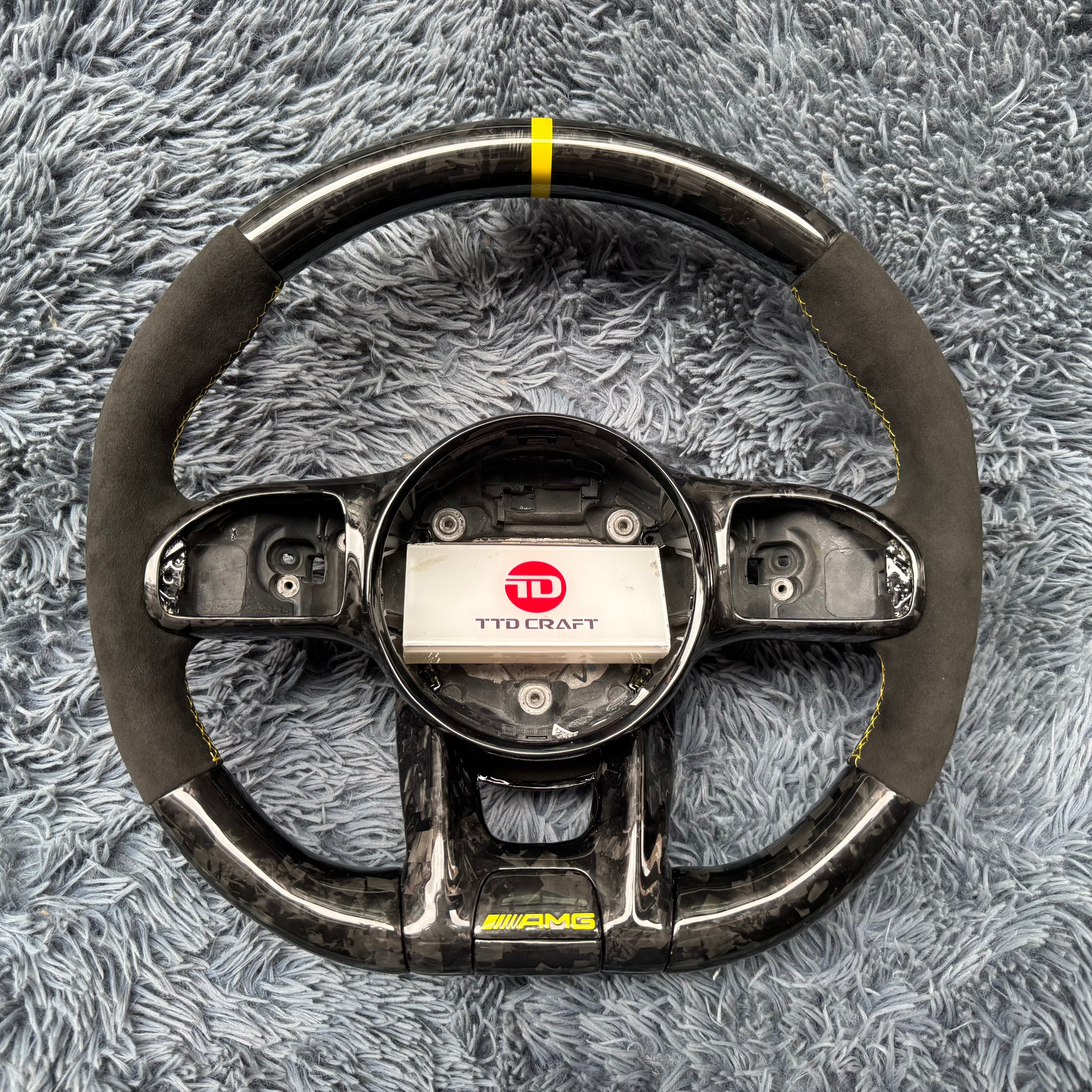 For  Mercedes Benz AMG C/E/G/GT/S Forged Carbon Fiber Steering Wheel