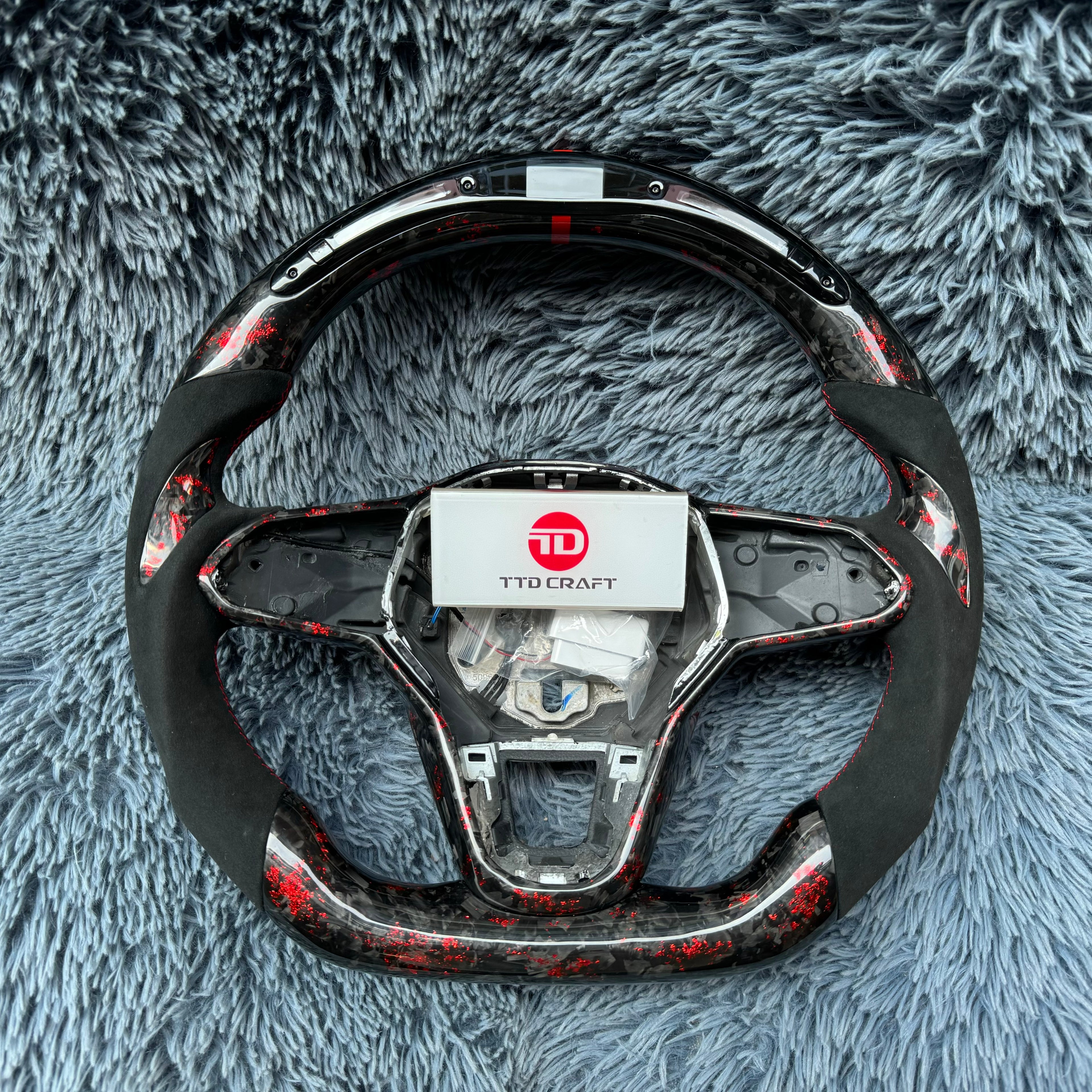 For Volkswagen 2020-2026 MK8 LED Carbon Fiber Steering Wheel