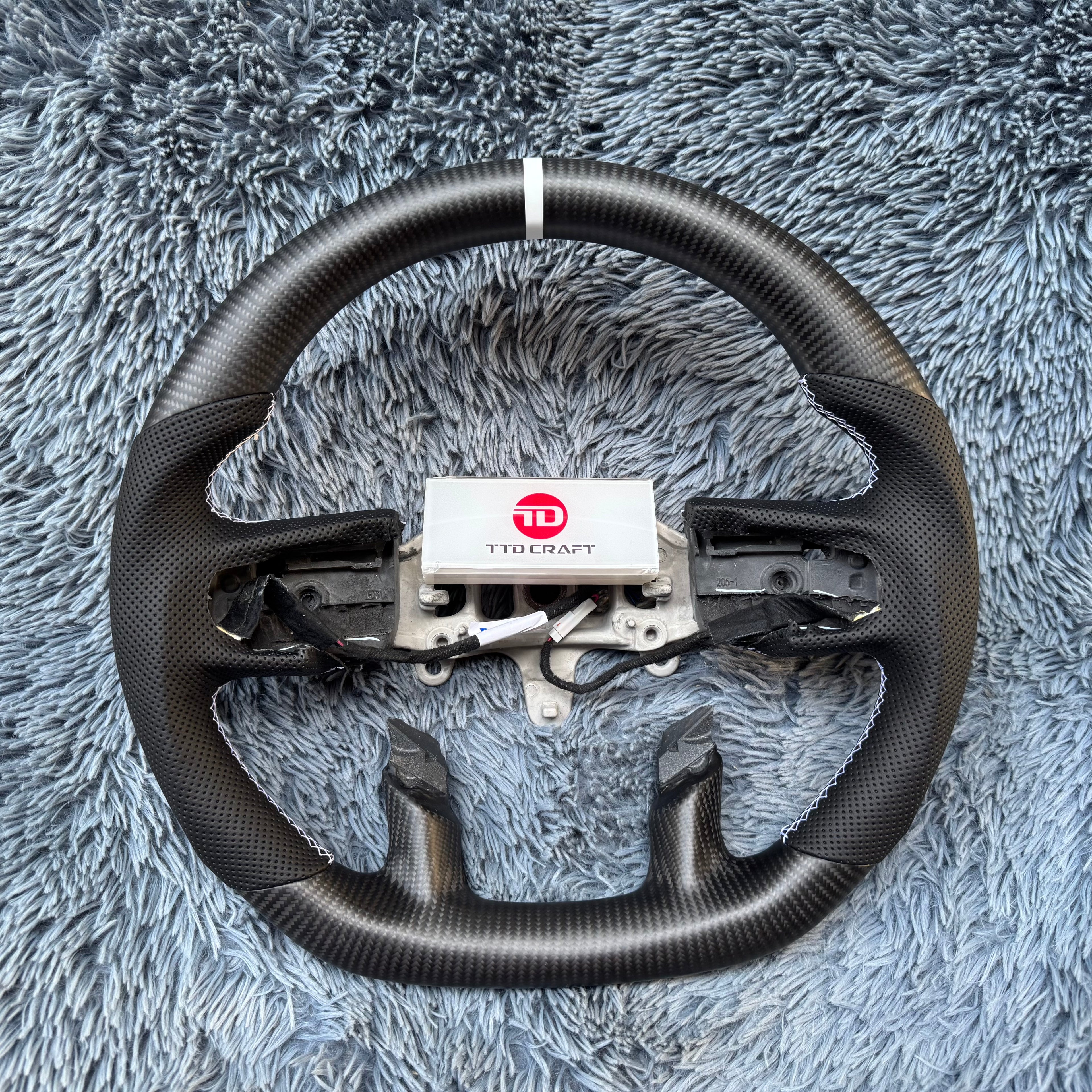 For Dodge 2019 -2025 Ram 1500 2500 3500 Custom Carbon Fiber Steering Wheel