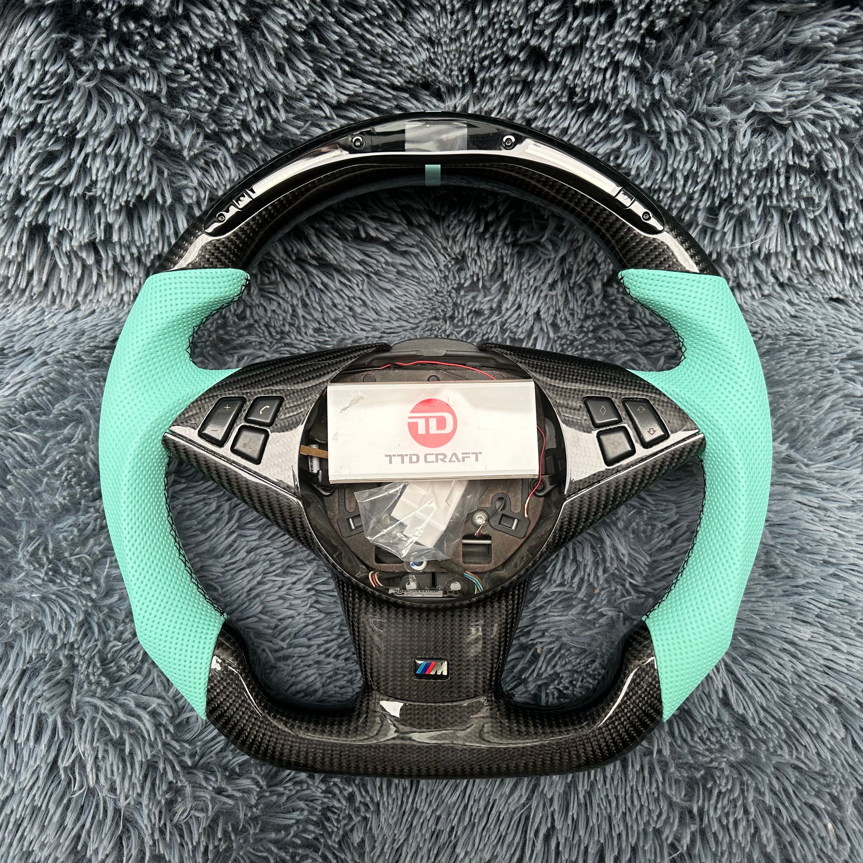 For BMW 5 SERIES E60 E61 / 6 SERIES E63 E64 LED Carbon Fiber Steering Wheel