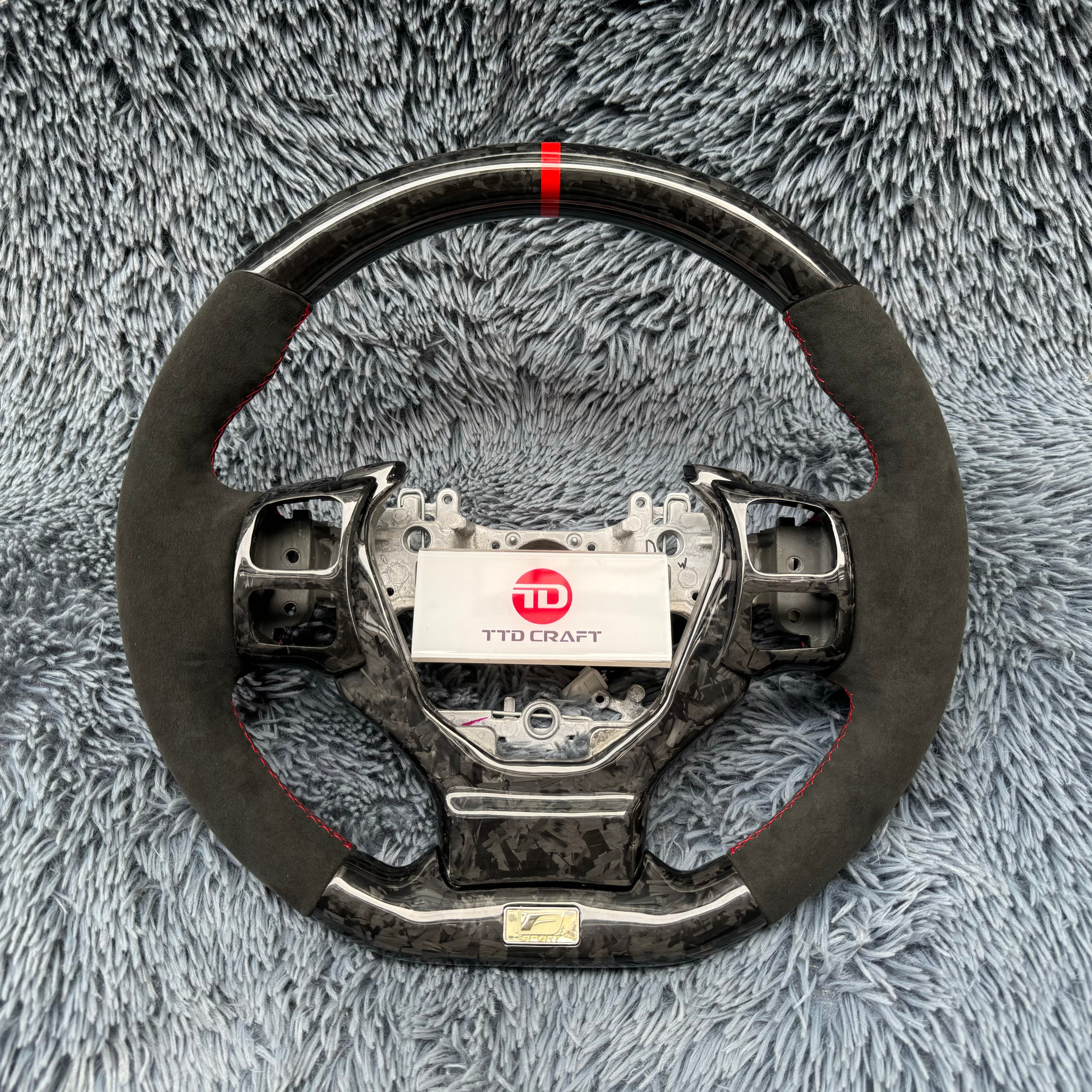 For Lexus 2014-2025 IS CT200h NX RC RCF Forged Carbon Fiber Steering Wheel