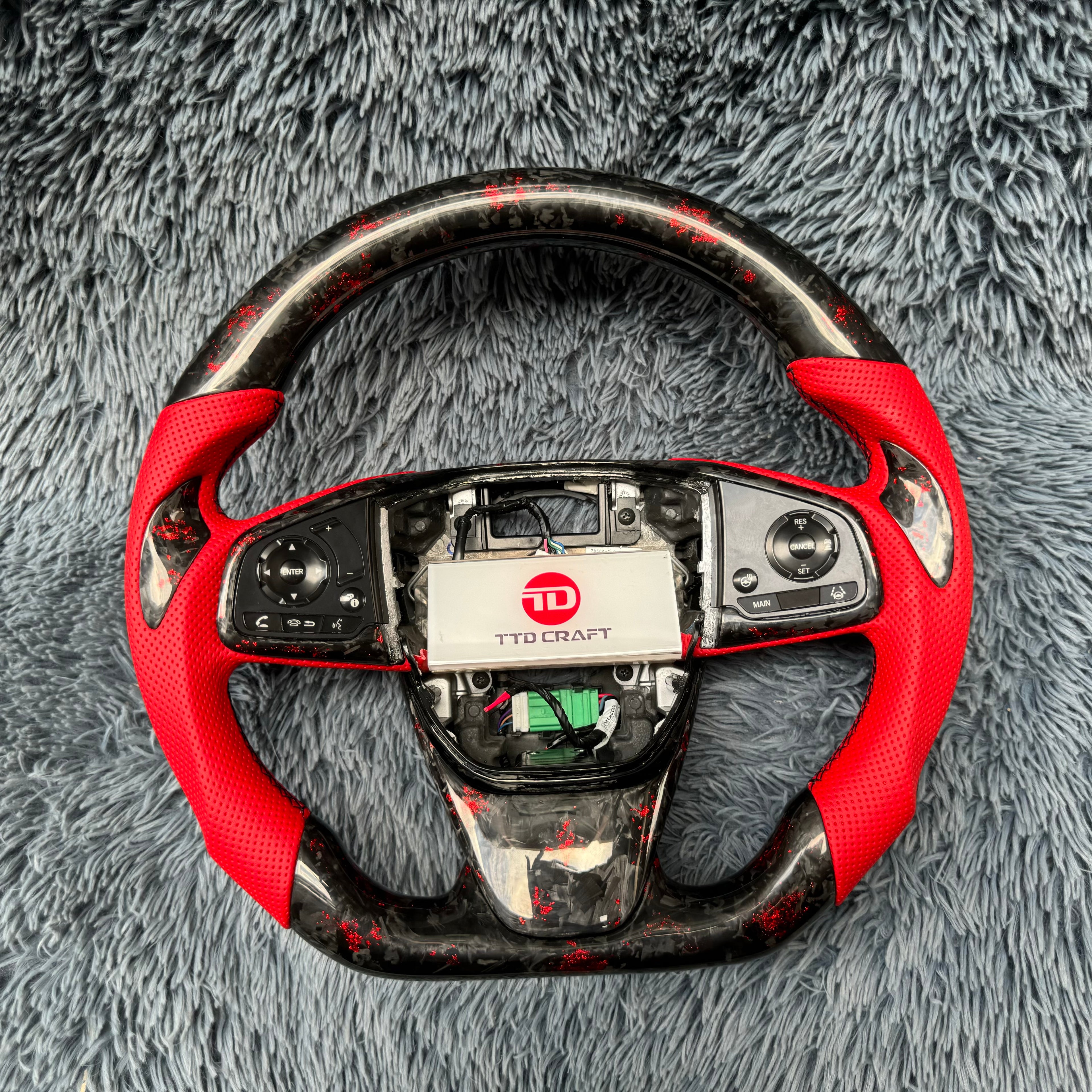 Custom Forged Carbon Fiber Steering Wheel For Honda 5th gen CRV 2017-2018