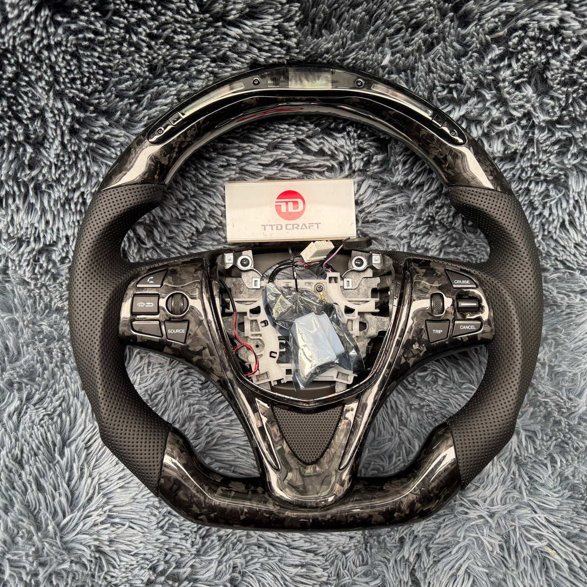 LED Carbon Fiber Steering Wheel For Acura 2015-2020 TLX/ MDX
